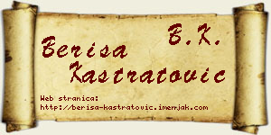 Beriša Kastratović vizit kartica